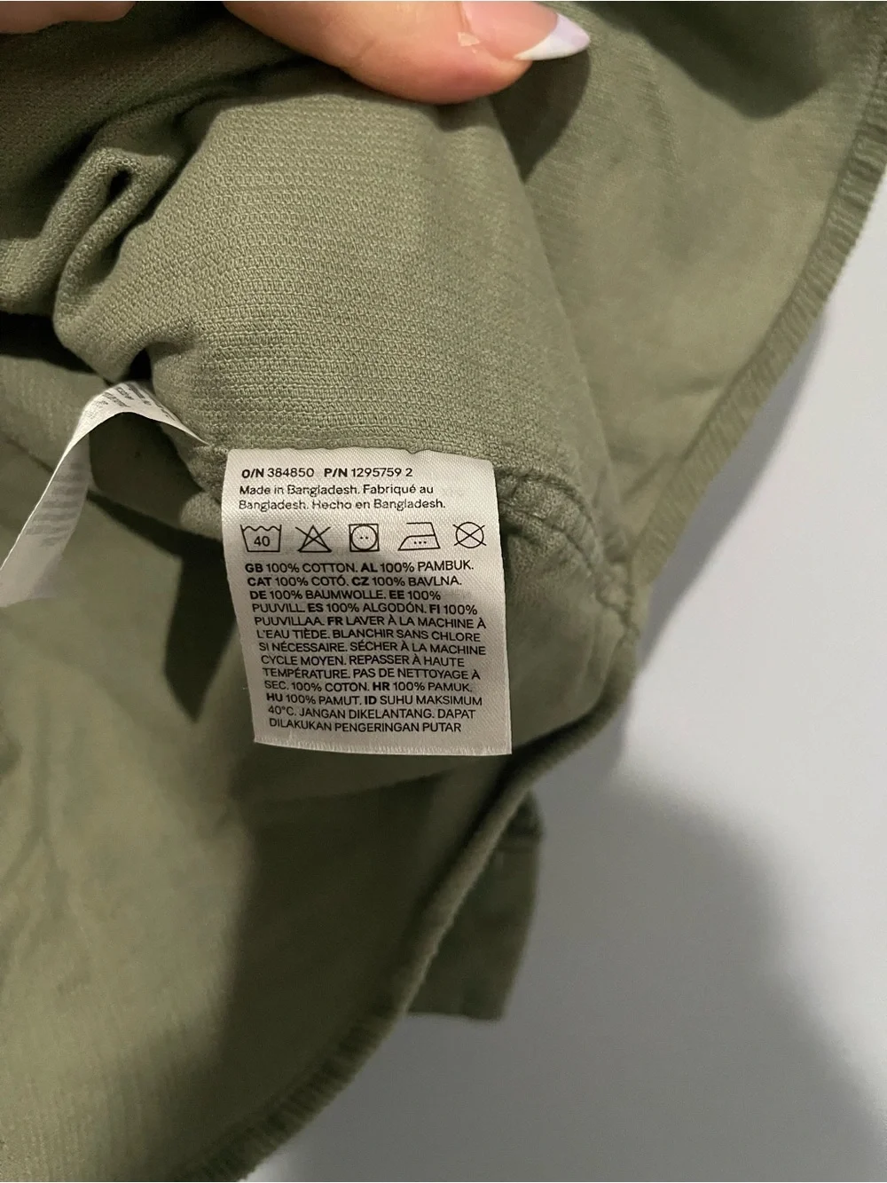 Olive Green Corduroy Shirt - H&M | 3T